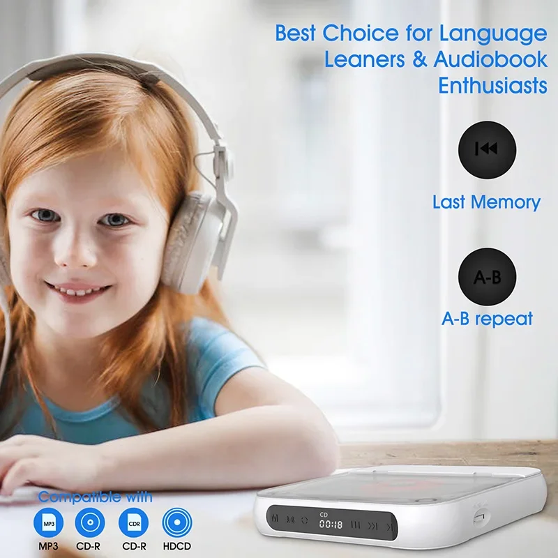 

NewFactory High Quality Retro External CD Player Portable Radio Cd Player
