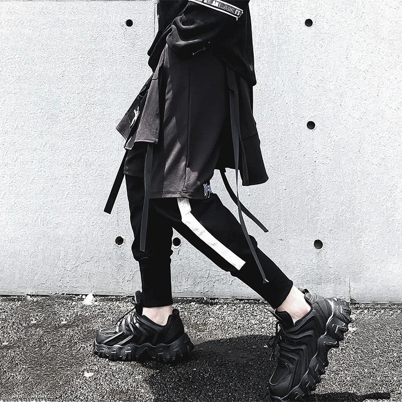 HKSH Men Fake Two-Piece Embroidered Legged Overalls High Street Hip Hop Dark Techwear Autumn Winter New Cargo Pants Trend HK2900