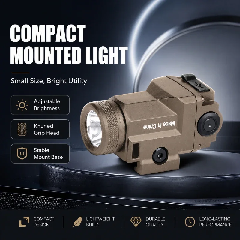 WL14 Rechargeable Pocket Torch 800LM Brightness Control Strobe Slow‑flash Modes Compact Lamp For Outdoor Night Activities