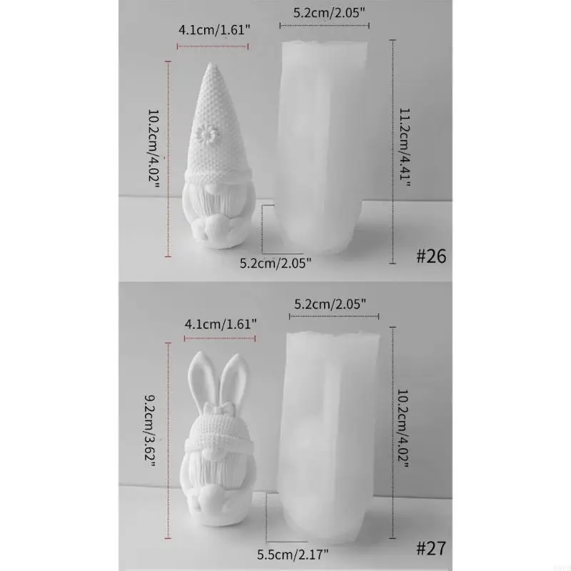 Vela anã h9ed, molde silicone, coelho páscoa, vela, molde fundição resina