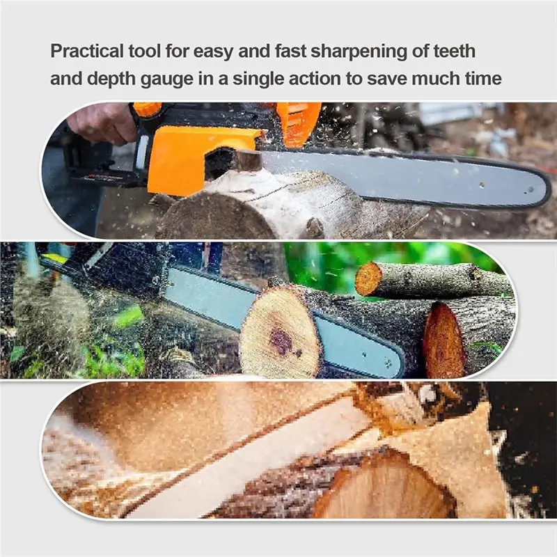 AB34-2-In-1 Chainsaw Sharpener For Pitch 1 Cm (1 Cm) - File Diameter 5/32 Inch (4.0 Mm), Easy-File Chainsaw Sharpener