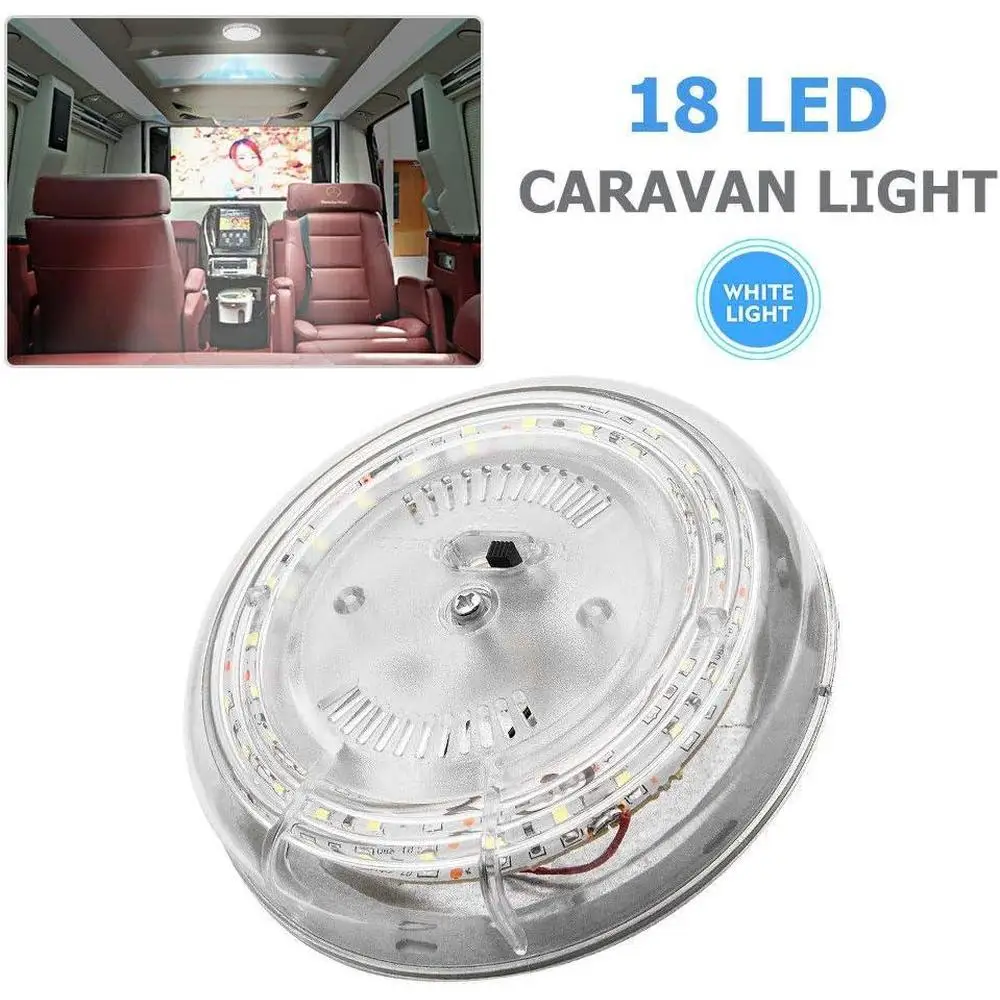 Universal 12v 18led luzes de teto do carro interior campista leitura luzes do telhado motorhome rv lâmpada do teto caravana barco downlights