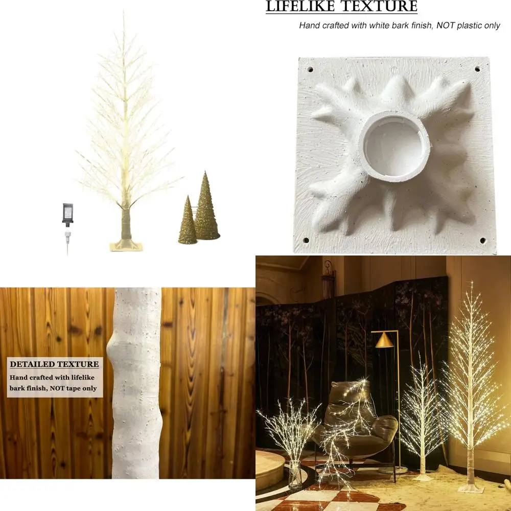 

4-футовая белая альпийская елка со светодиодной подсветкой для внутреннего и наружного рождественского праздничного декора