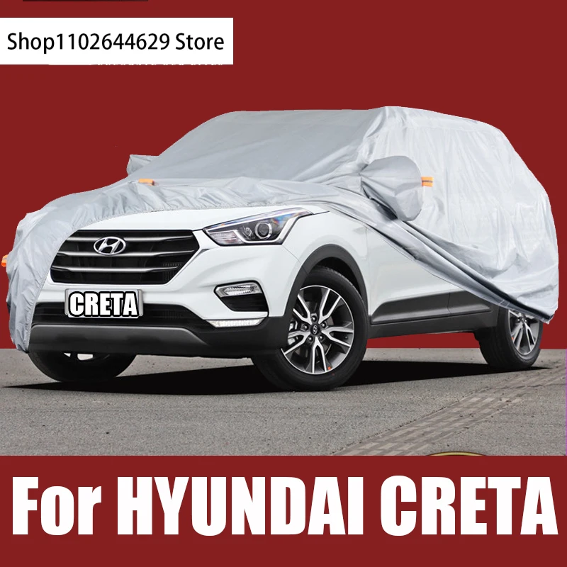 

Car Sunshade Cover Exterior Peotector Outdoor Covers For HYUNDAI Creta Waterproof Oxford Cloth Anti Uv Accessories