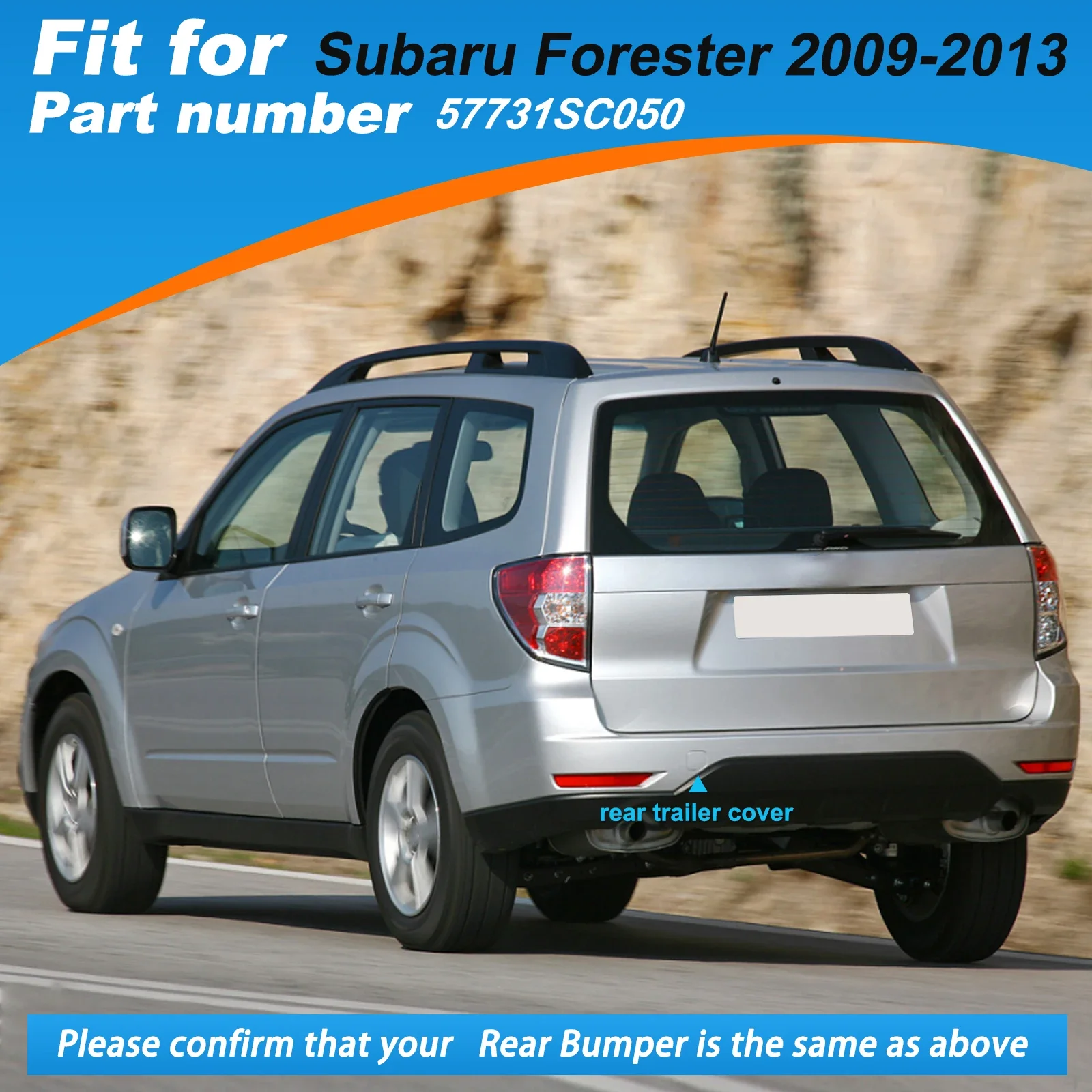 Couvercle de crochet de remorquage de pare-chocs arrière, œil de remorquage pour accessoires Subaru Forester 2009 2010 2011 2012 2013 57731SC050