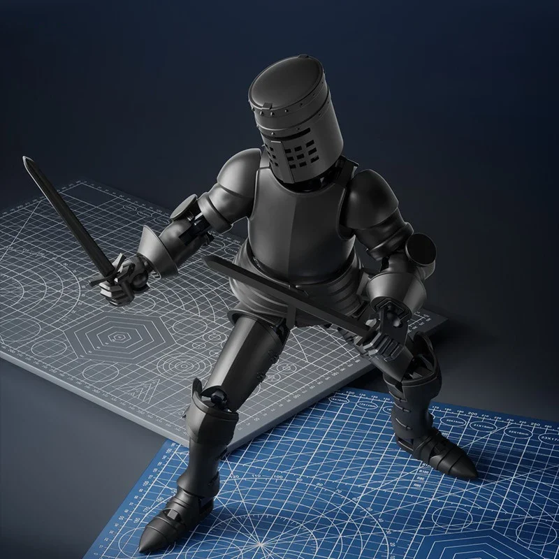 Factice de chevalier mobile multi-articulation, imprimé en 3D, bouclier de casque du moyen âge, Robot Shapeshift, 13 figurines d'action, jouets, ornement