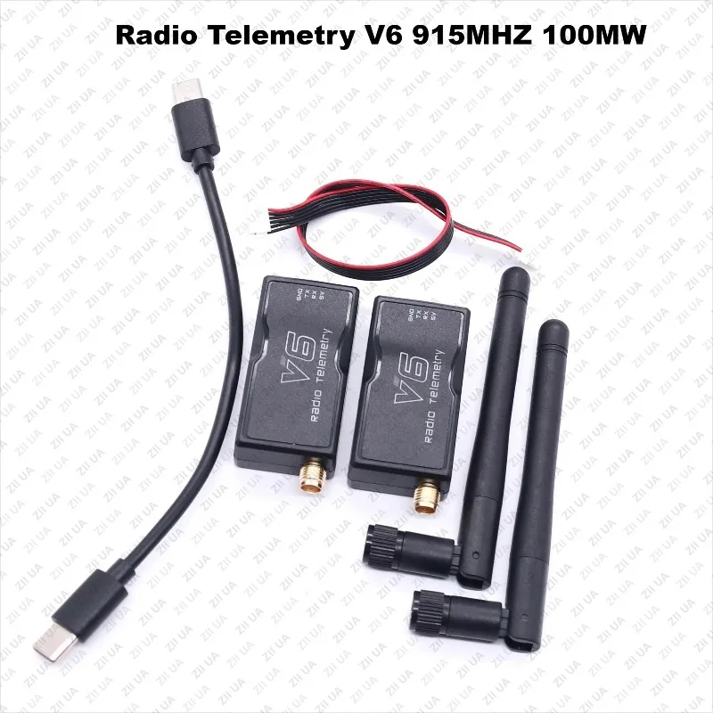 

3DR Radio Telemetry V6 433MHZ 915MHZ 100MW/500MW/1000MW Air and Ground Data Transmit Module with OTG Cables for 6C PRO