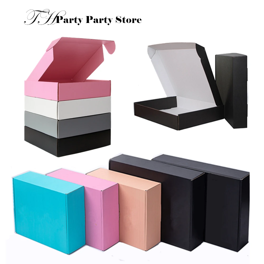 

5Pcs/10pcs/Multicolor Kraft Paper Box Wholesale Color Packaging Small Gift Box Wig Blank 3 Layer Corrugated Carton Holiday Party