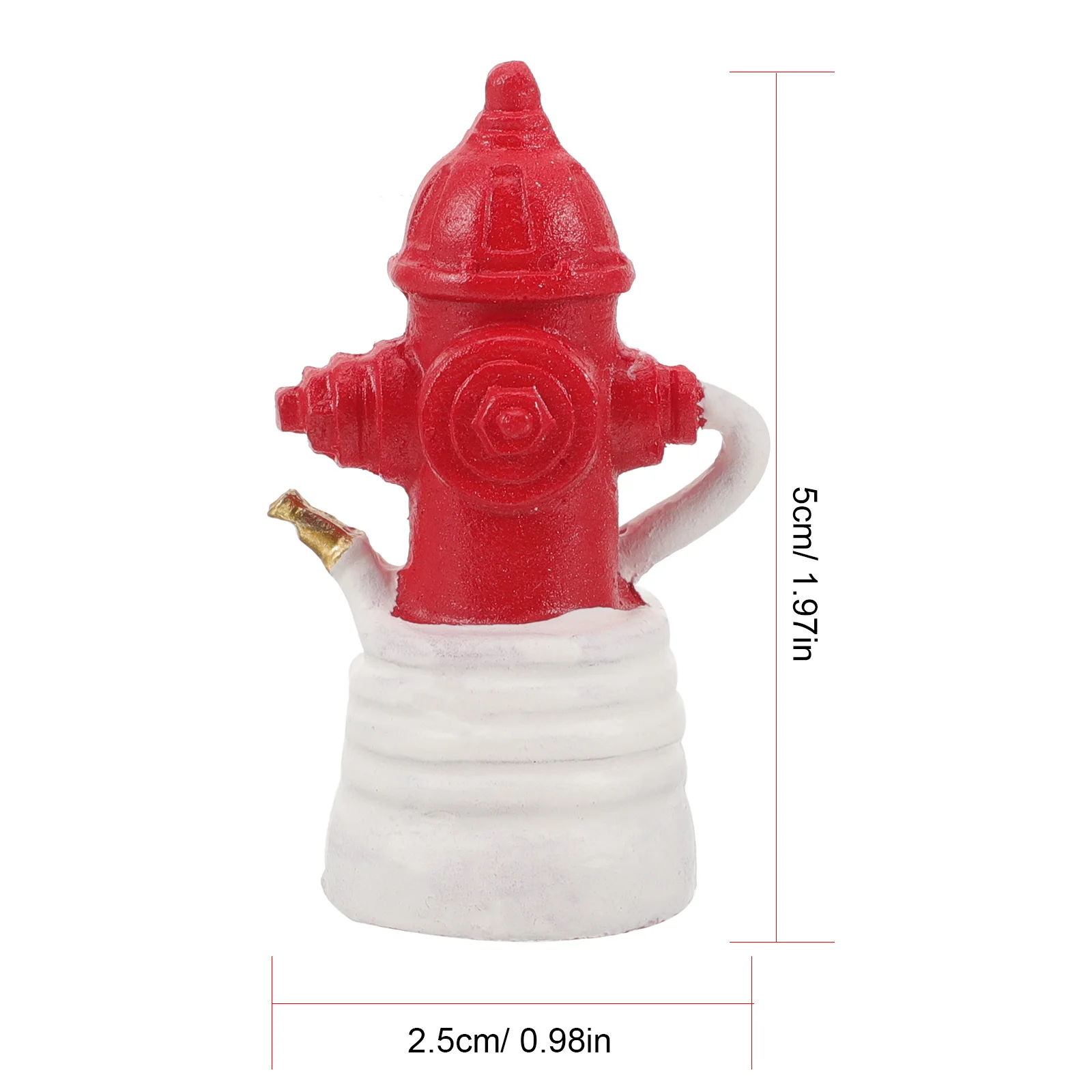 Compact Mini Fire Hydrant Resin Statue Garden Decor Sand Table Layout Prop Lifelike Small Fire Hydrant Ornament