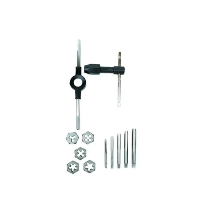 

Fractional Tap and Die Set 98922; Ideal for Mechanics, Maintenance Techs, and DIY Users; 1" Across the Flats