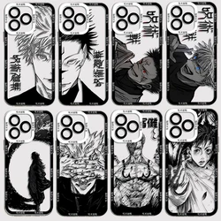 Etui na telefon Cool Jujutsu Kaisen do iPhone'a 15 14 13 12 11 Mini Pro Max X XR XSMax 6S 6 7 8 Plus SE20 Transparent Cover