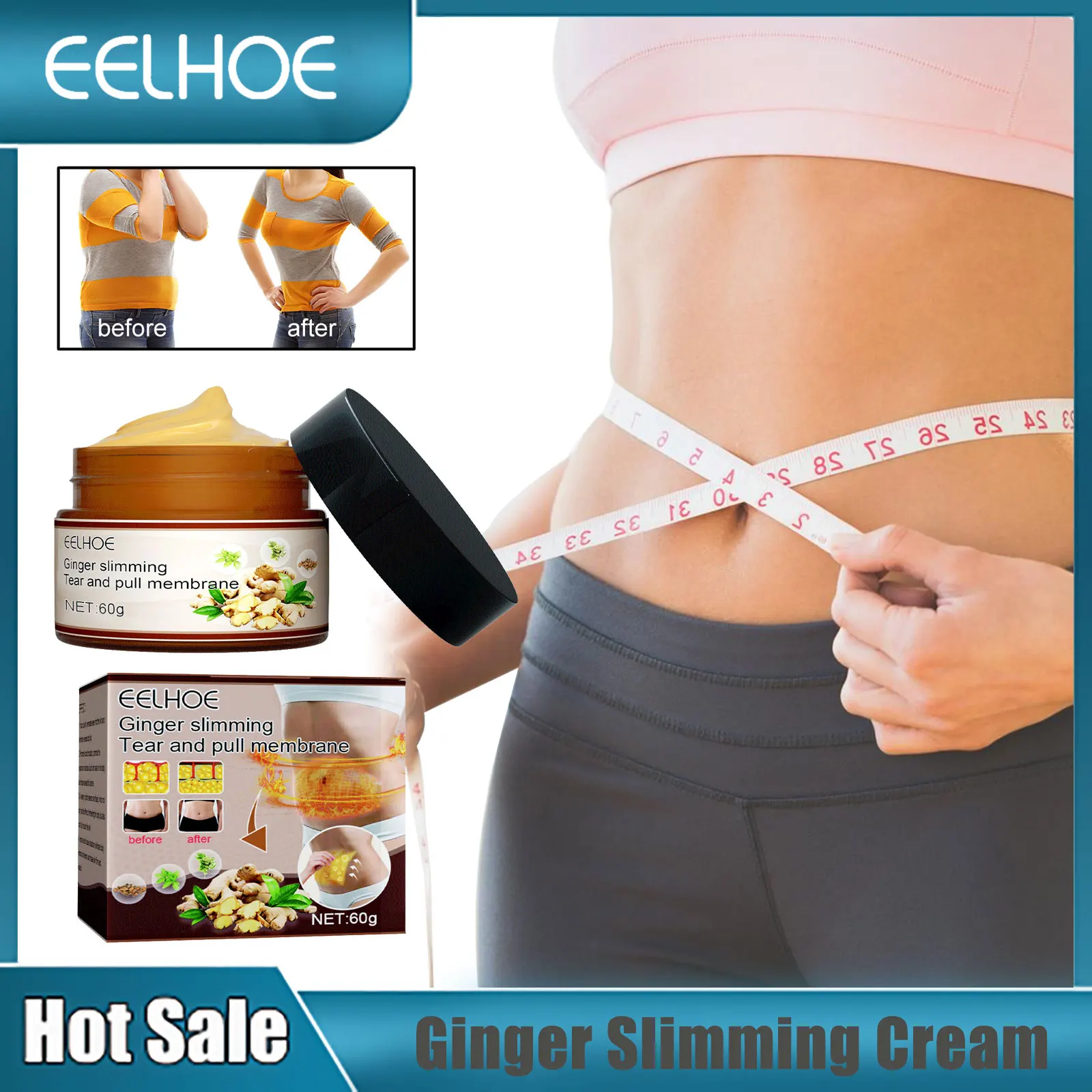 

Ginger Slim Cream Fat Burning Weight Loss Remove Arm Waist Cellulite Firming Abdominal Muscle Shape Legs Belly Slimming Cream