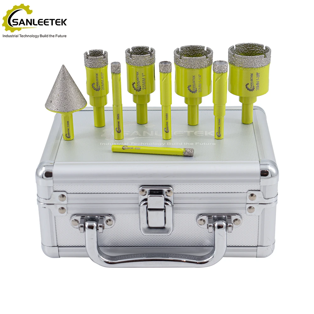 SANLEETEK Набор алмазных сверл с круглым хвостовиком