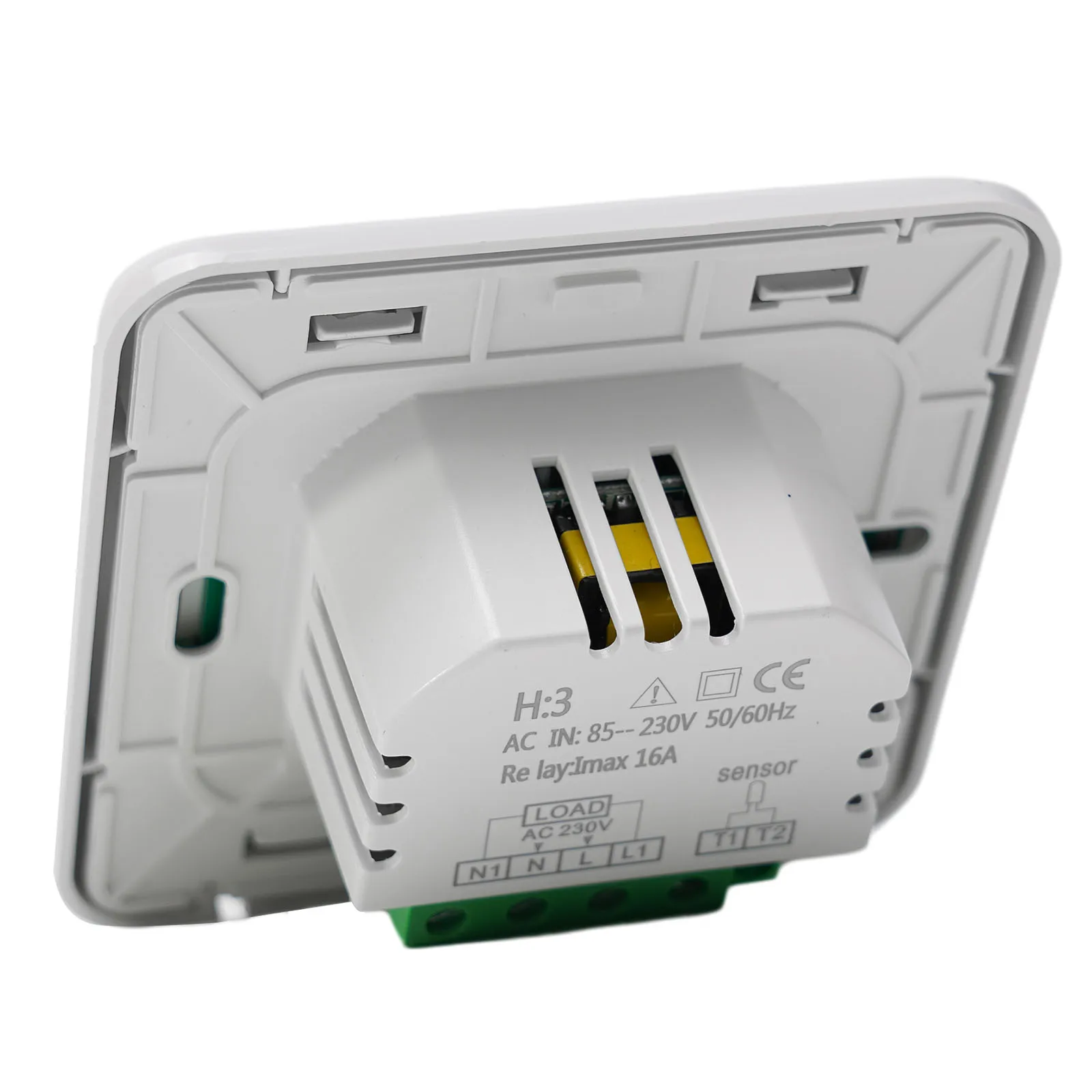 1PCS Controller Underfloor White Floor Sensor Heating PC+ABS Room Controller Thermostat Touch Mode Home Improvement