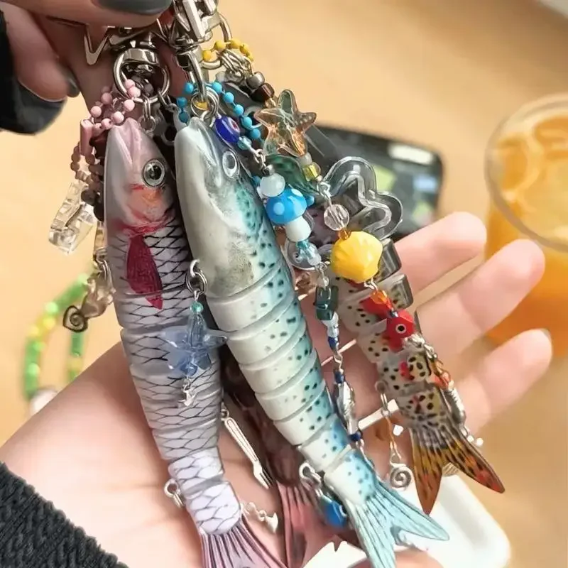 Llaveros creativos de peces, colgante divertido para amantes de la pesca, llavero maestro de pescador a la moda, colgante I Love Fishing, accesorios para mochila