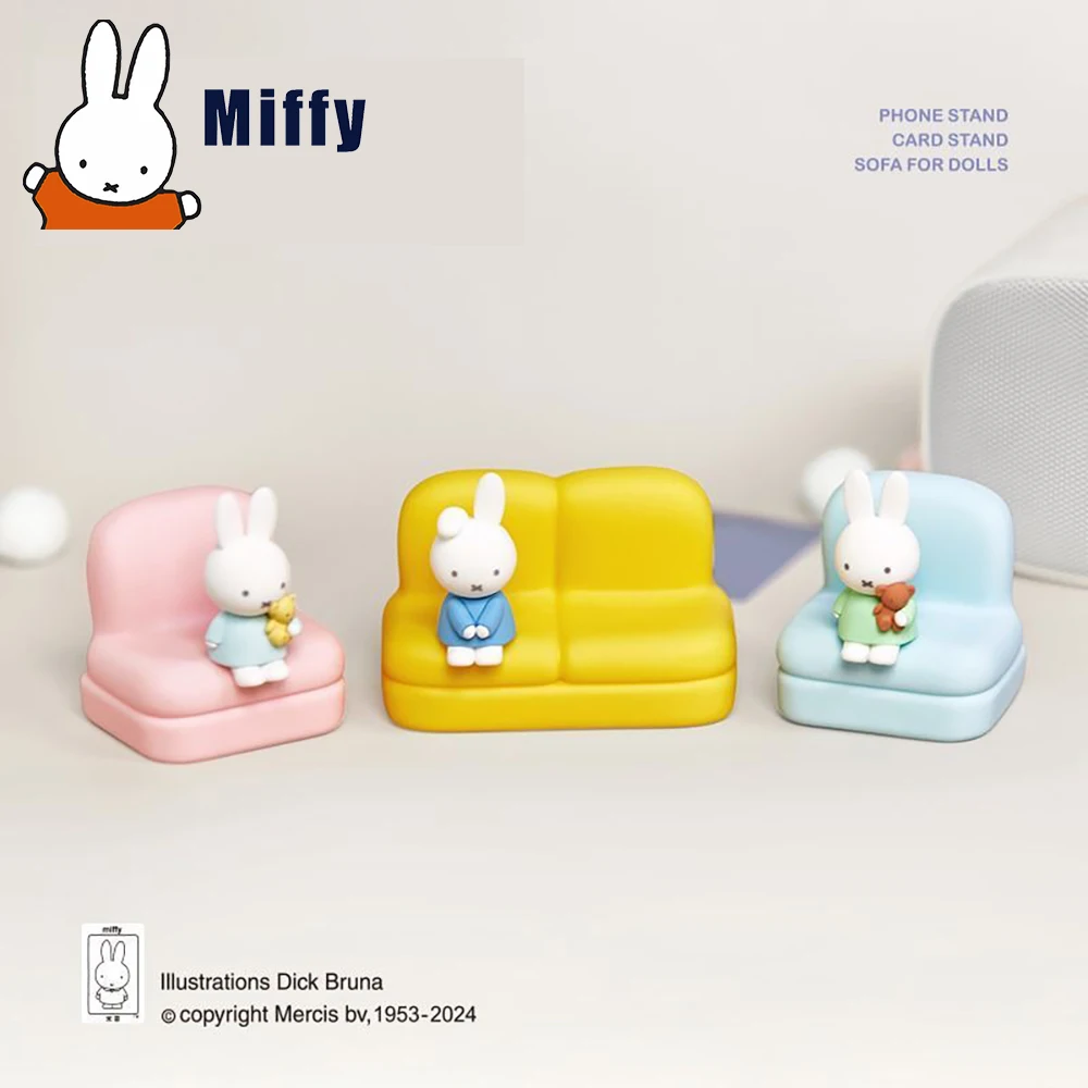 

Kawaii Miffy украшение для дивана милый кролик Коллекционная фигурка подставка для телефона многофункциональный держатель для дисплея эстетический подарок для девочки