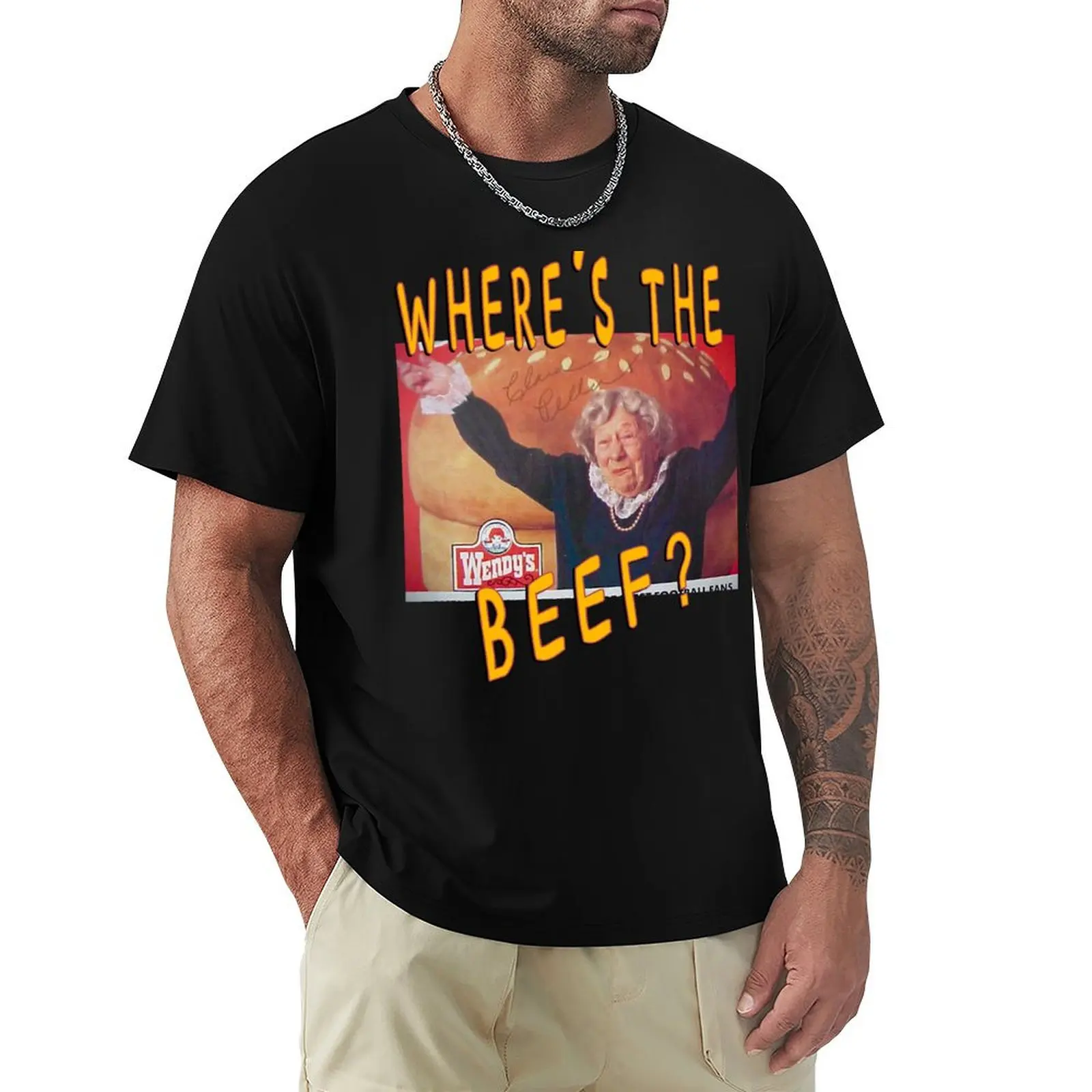 

WHERE'S THE BEEF T-Shirt rapper graphic tees shirts graphic tee anime shirt men workout shirt