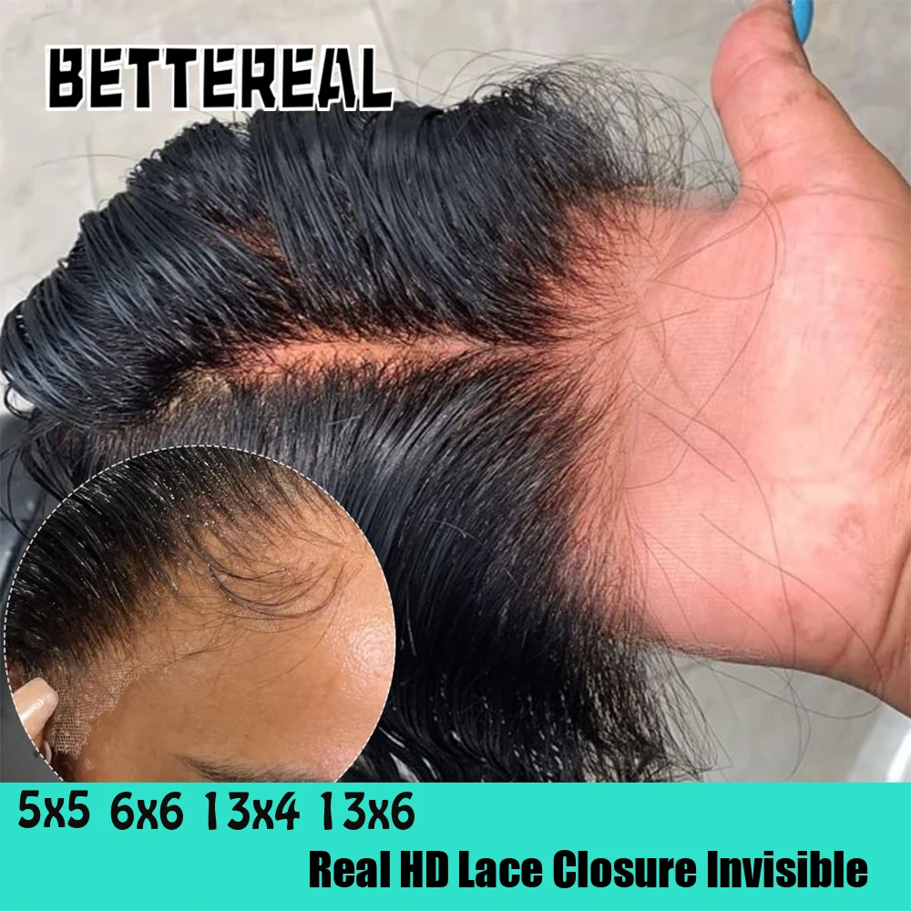 Skinlike Real HD Lace Closure 5X5 2x6 6x6 Human Hair Tiny Knot Invisible 13x4 13x6 HD Lace Frontal Closure Human Hair Ear to Ear