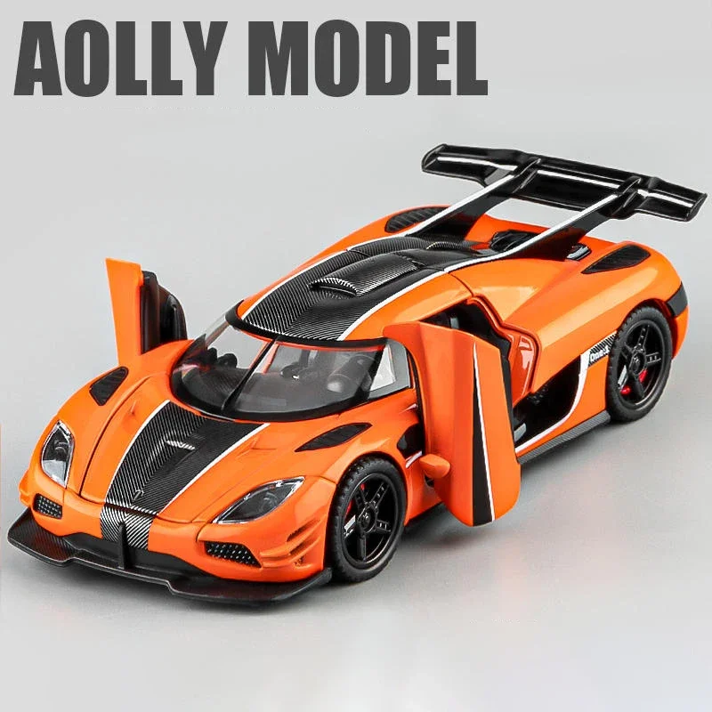 1:32 Koenigsegg ONE 1 One:1 modello di auto in lega suono e luce tirare indietro giocattolo per bambini da collezione regalo di compleanno