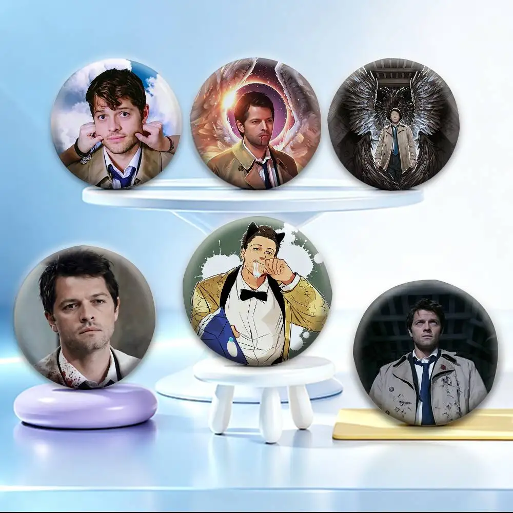 Fallen Angel C-Castiel Supernatural   Badges Creative Tinplate Button PinsBrooch Badge Clothes Backpack