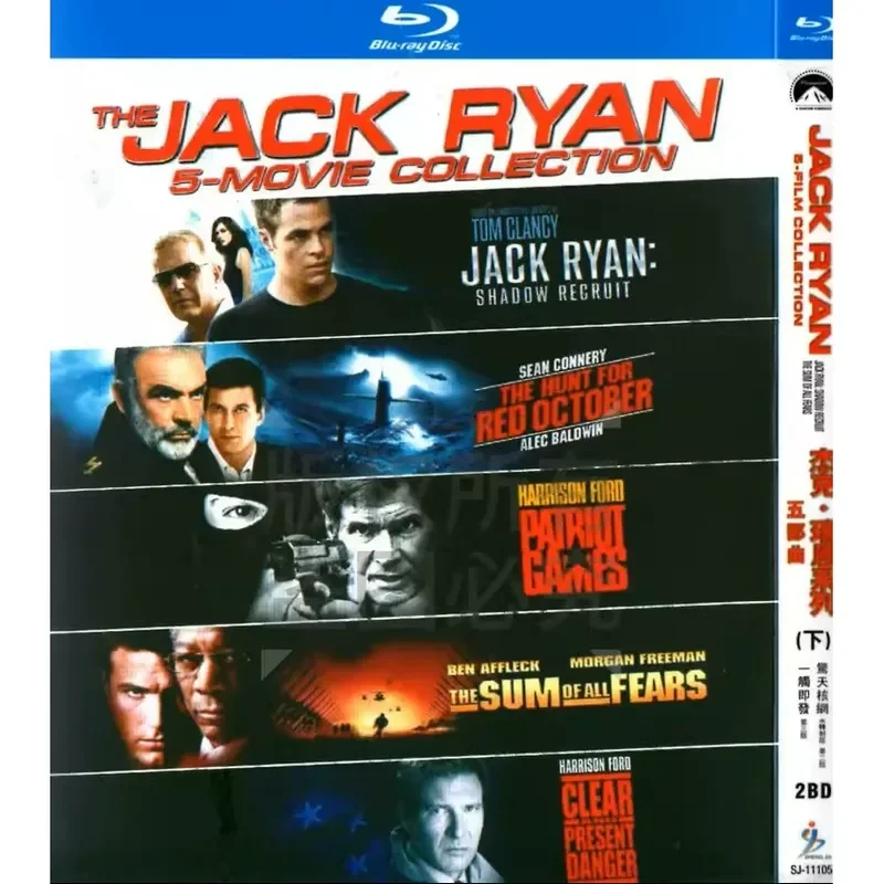 

American Action Movies Jack Ryan Series 1–5 Blu-ray BD High Definition 5 Discs
