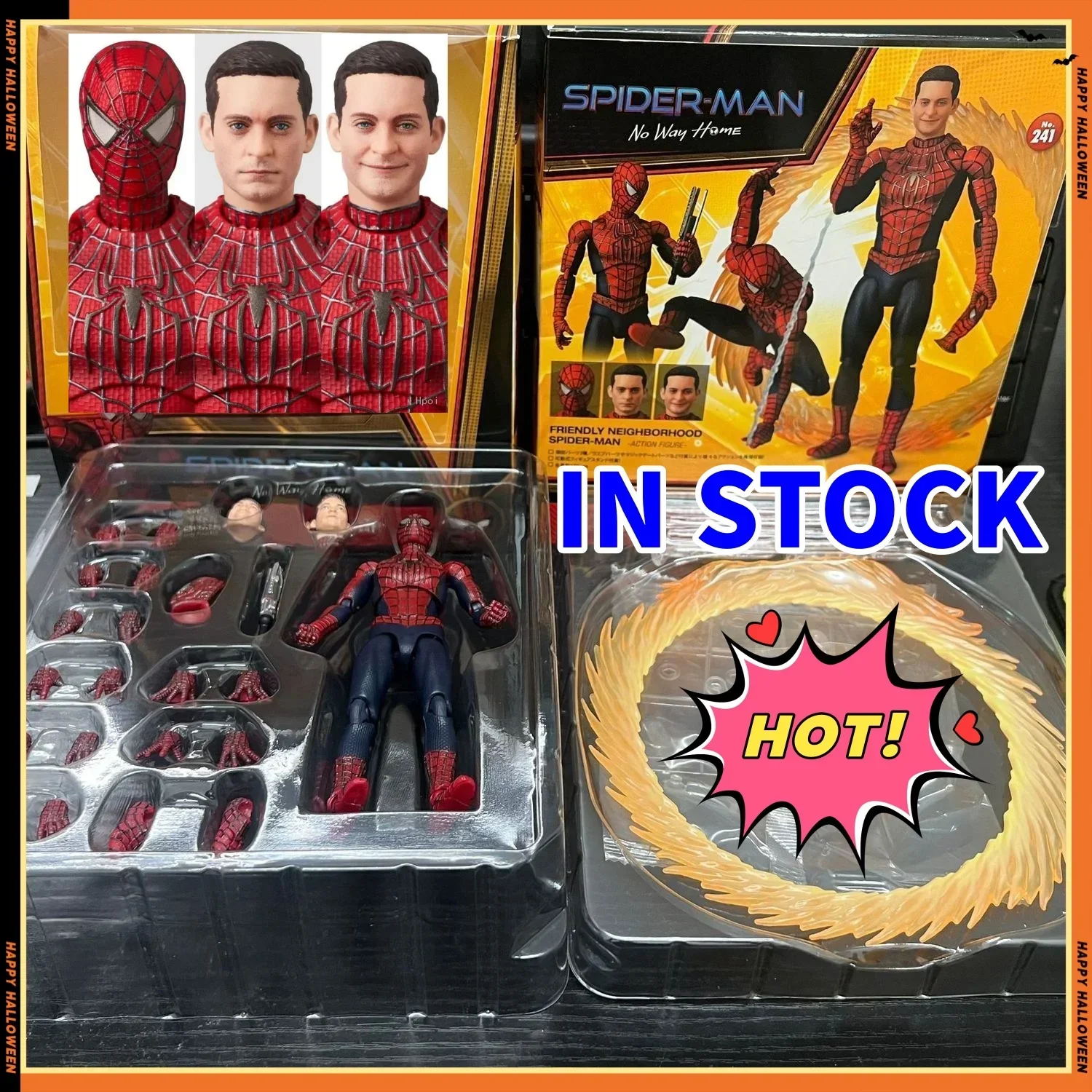 

Instant Shipping Spider Man Action Figure Toby Maguire Mafex No.241 Exclusive Friendly Neighborhood GK Hot Trend Toy Gift