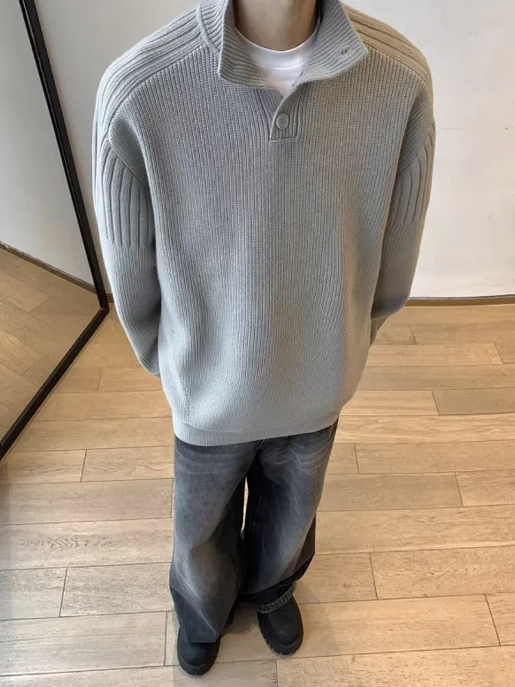 Maglieria da uomo a collo alto Lazy Sle Abbigliamento interno Base irt Premium Feel Cleanfit Cappotto maglione lavorato a maglia Stagione invernale Abbigliamento casual
