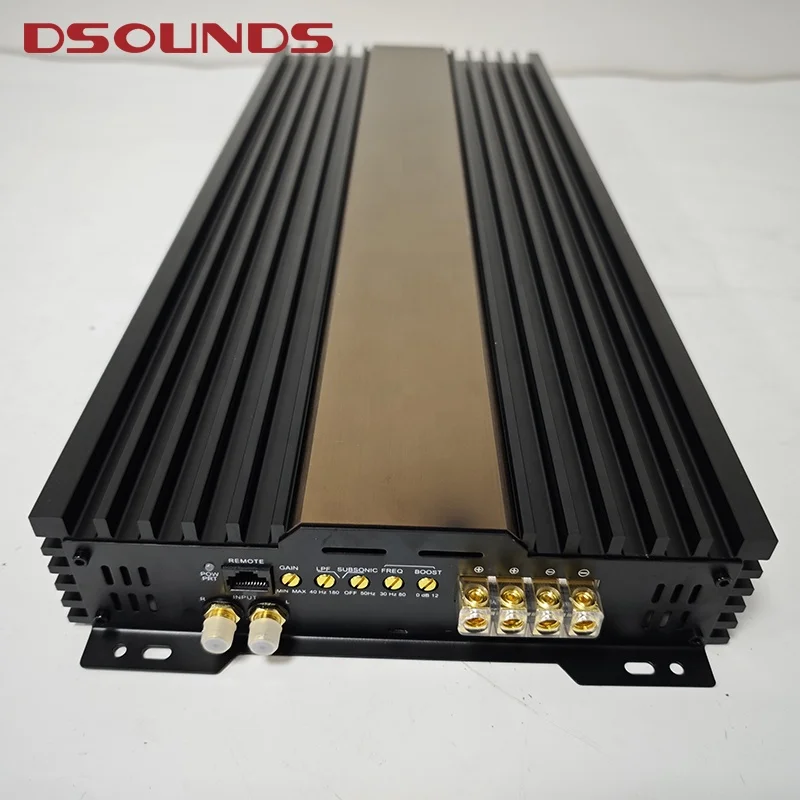แอมพลิฟายเออร์เบสรถยนต์ 6500 วัตต์ RMS ที่ 0.5 โอห์ม กำลังขับ 6500 วัตต์ โมโนบล็อก สำหรับซับวูฟเฟอร์รถยนต์
