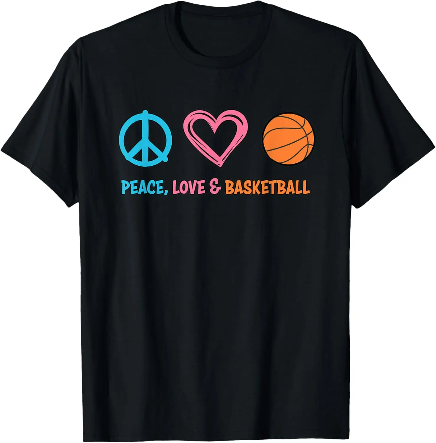 Basketbal T-shirt: vredeliefde en basketbalshirt T-shirt