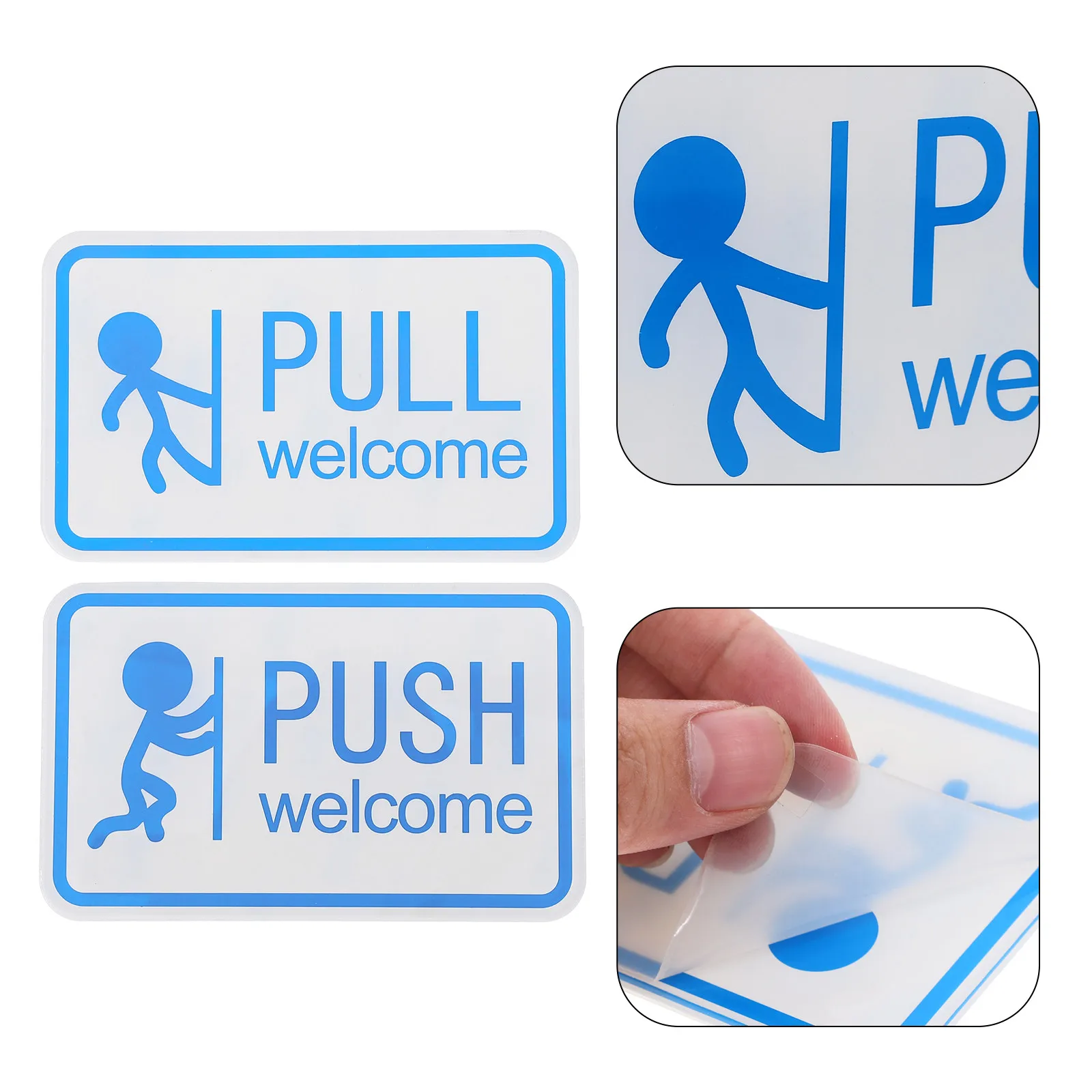 

2 шт. акриловые таблички «Тяни/Толкай» для дверей, самоклеящиеся указатели для стеклянных дверей, простая установка для офисов и магазинов