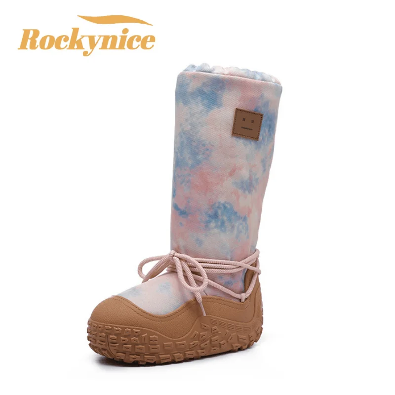 Winter Women's Plush Cotton Shoes Chunky Platform Anti Slip Warm Long Snow Boots Outdoor Work Comfortable Lady's Knee High Boots