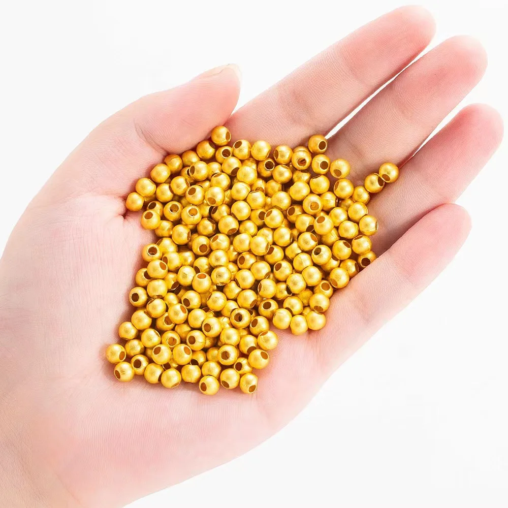 Ancient color protection method, golden dial, round beads, irregular handcrafted DIY fashion clothing accessories