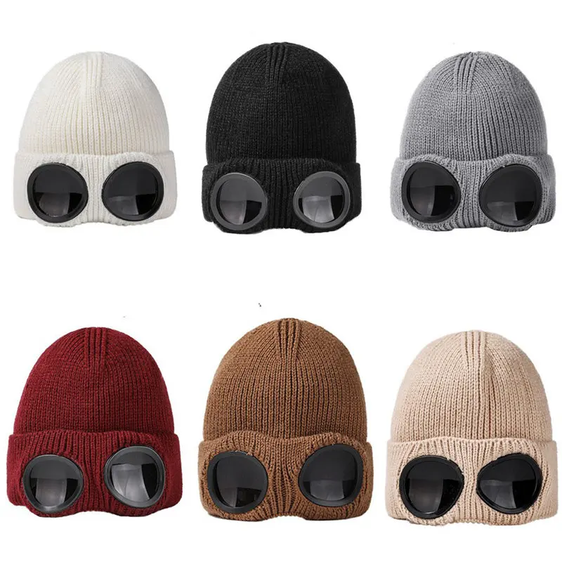 2023 Autumn Winter Acrylic Solid Thicken Knitted Hat Warm Skullies Cap Beanie Hat For Men and Women 12