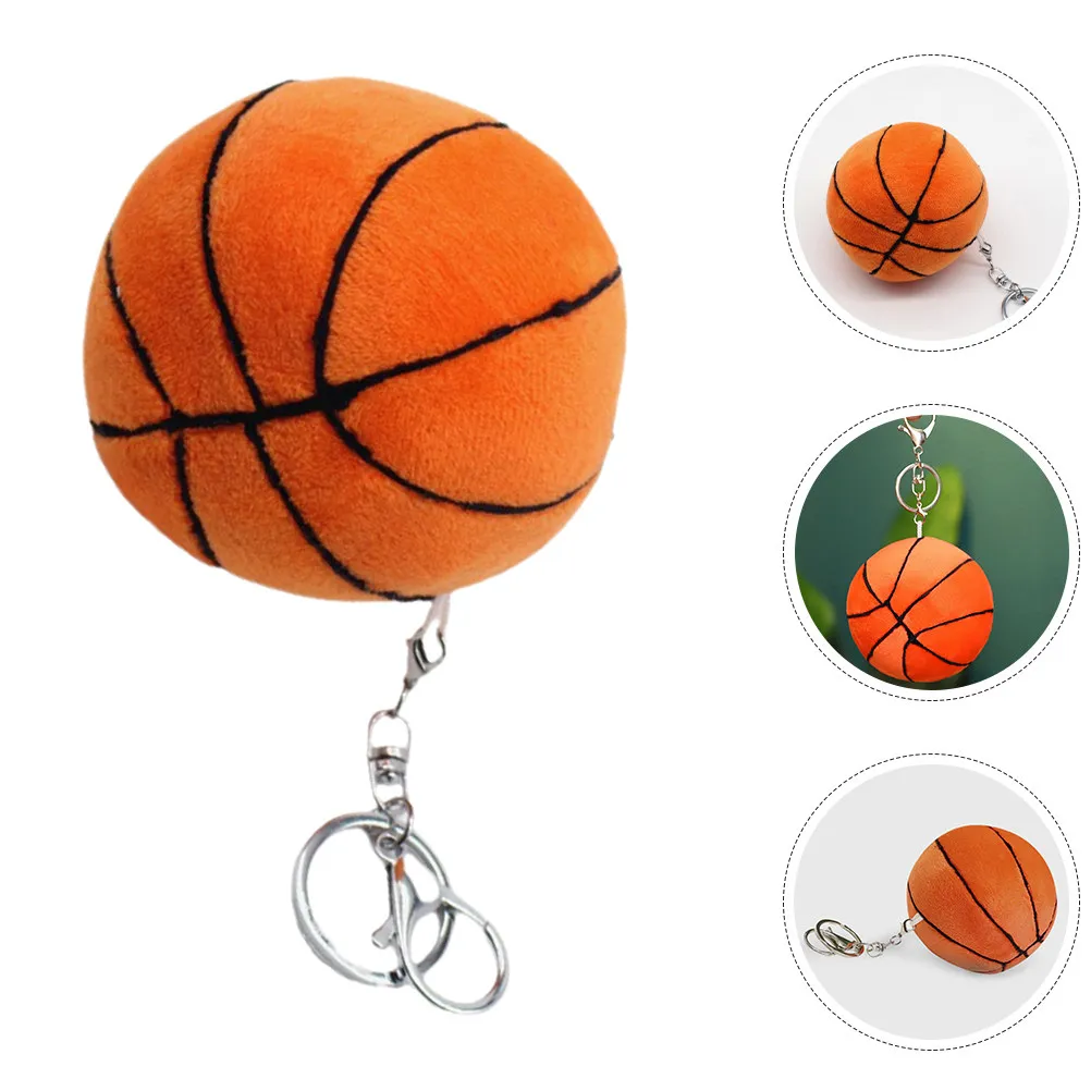 2Pcs Basketball Keychain Three Dimensional Texture Fine Craftsmanship Sports Theme Keychain for Backpack Purse Bag Decoration