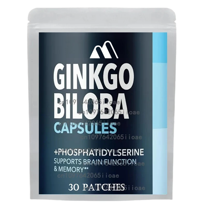 

30 Patches Ginkgo Biloba Transdermal Patches with Panax Ginseng Promotes Memory, Focus, and Nootropic Brain Health