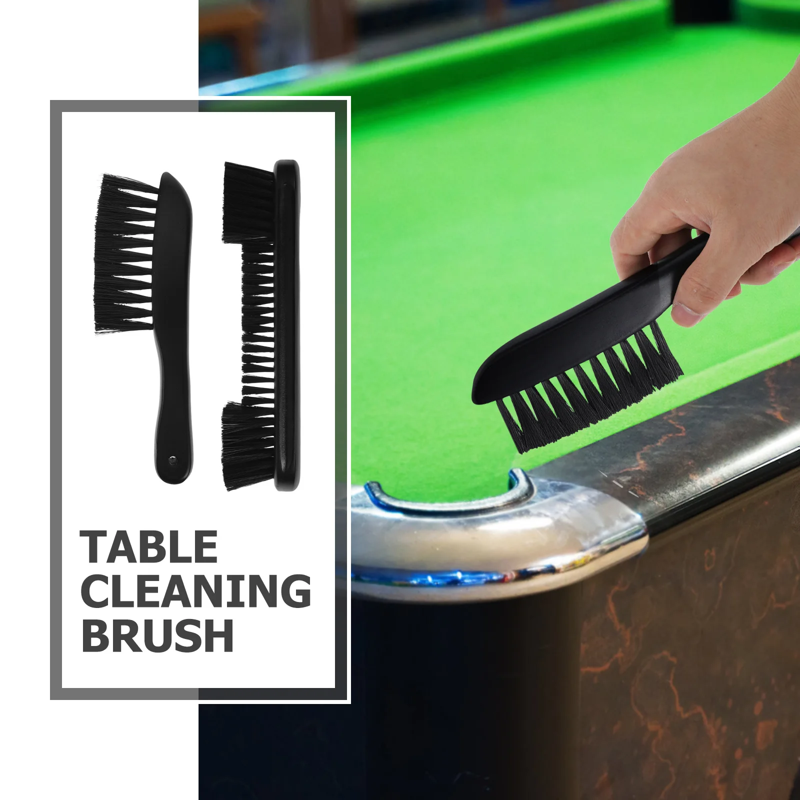1 مجموعة فرشاة تنظيف طاولة البلياردو مقبض خشبي شعيرات النايلون طاولة مسبح السكك الحديدية الأنظف كفاءة إزالة الغبار ل #5