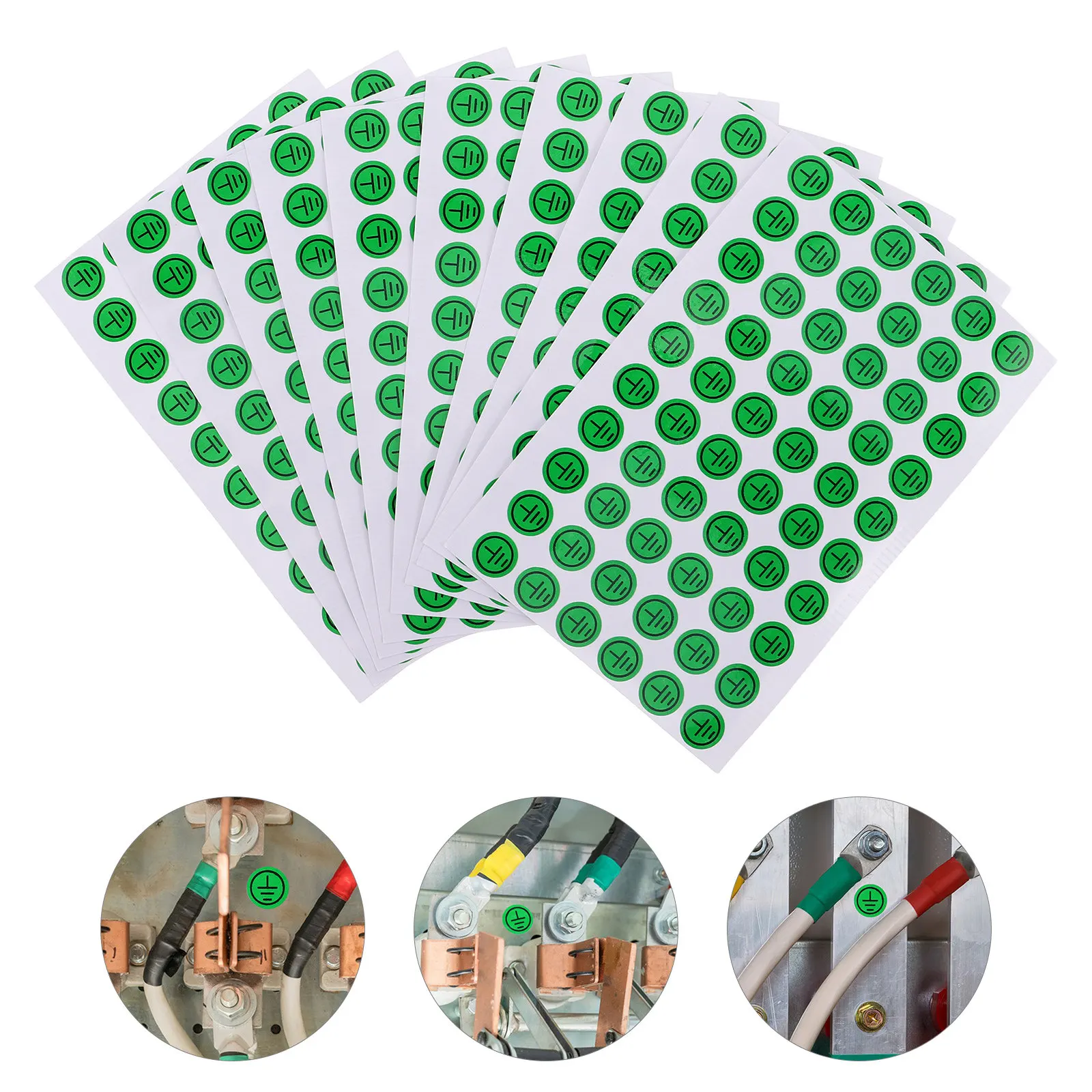 

10Pcs Equipment Ground Stickers Industrial Grade Electrical Safety Labels Grounding Tag Decals for Electric Box Caution and