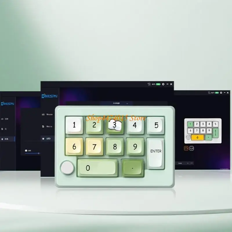 

K1AA 12 Keke Small Mechanical Keyboard 12 Настраиваемые клавиши и подсветка 2,4 ГГц беспроводные 3 моды для игровой клавиатуры