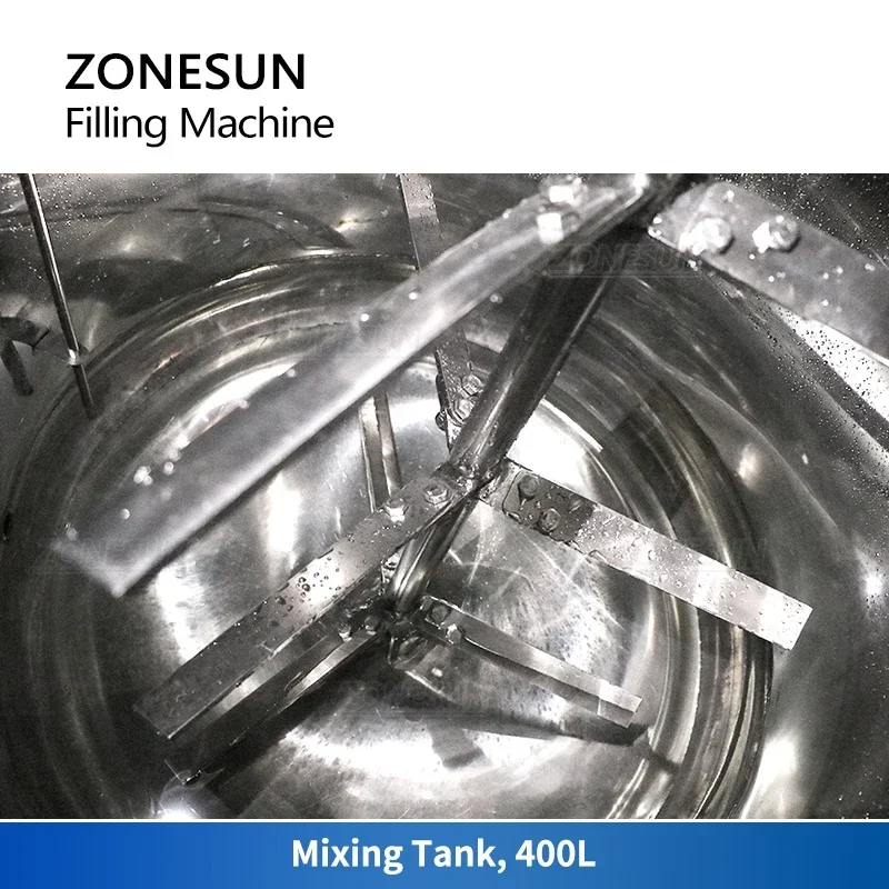 ZONESUN Machine de remplissage automatique réservoir de mélange émulsifiant mélangeur pompe à Piston détergent cosmétique shampooing bouteille de jus ZS-DTPT2