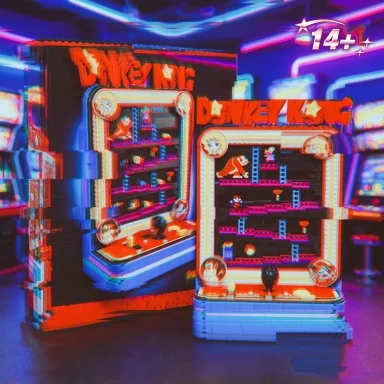 hot-toys-1371-pieces-console-de-jeu-retro-avec-joystick-jouable-modele-de-blocs-de-construction-donkey-kong-maze-jouet-pour-decoration-et-cadeau