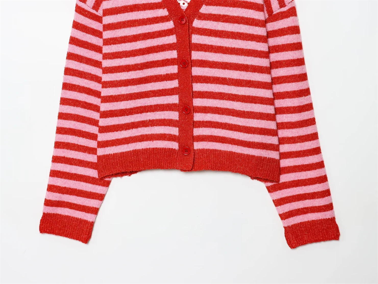 Dames casual mode gestreept oversized gebreid vest trui lente/herfst nieuwe collectie 2025