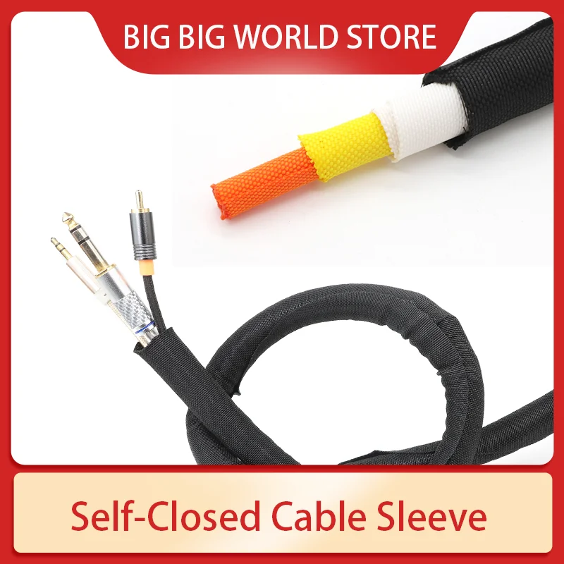 Cable management heat-resistant split type wire protection conduit self closing PET braided cable conduit 3-60mm