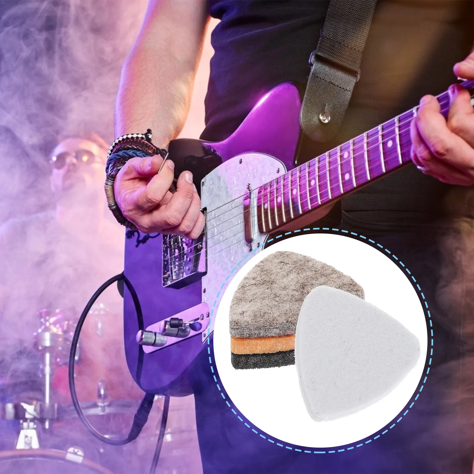 

20 Pcs Ukulele Picks Soft Guitar Wool Felt Thumb Plectrums Accessories Finger Thin