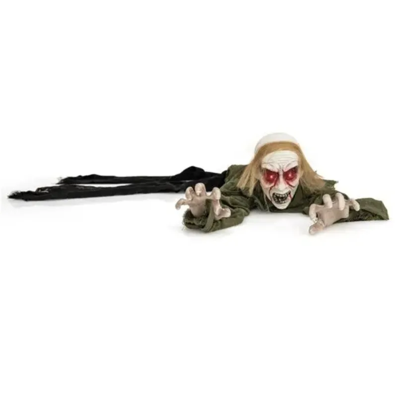 Halloween zombie Decorations with Sparkling Eyes and Spooky Sounds