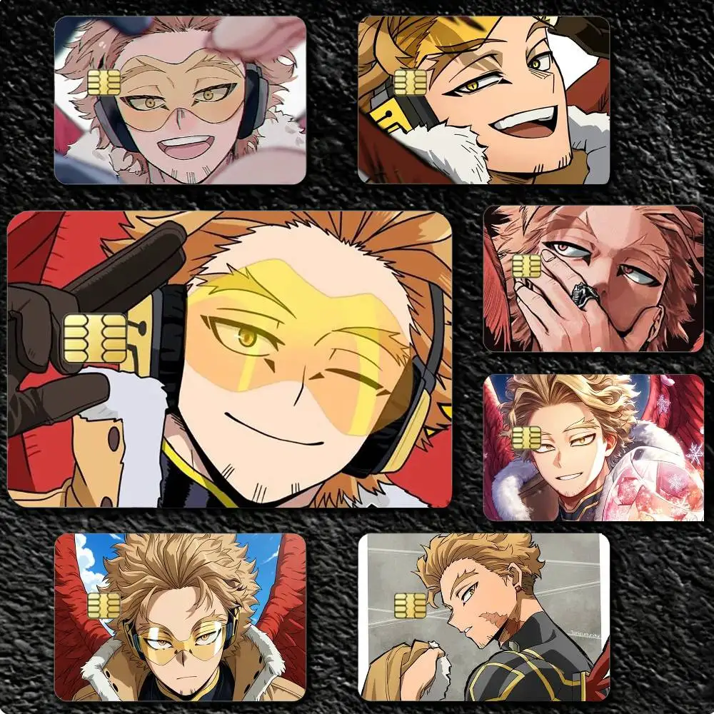 

COOL BNHA H-Hawks M-MHA 4pcs 1Set Card Stickers Small Waterproof Chip 4PCS Card Sticker Anti-Scratch