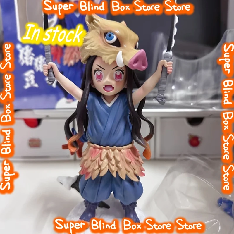 

Demon Slayer Nezuko Cosplay Inosuke Action Figure Standing Pose Boar Head Double Sword Statue For Anime Collection Kids Hot Gift