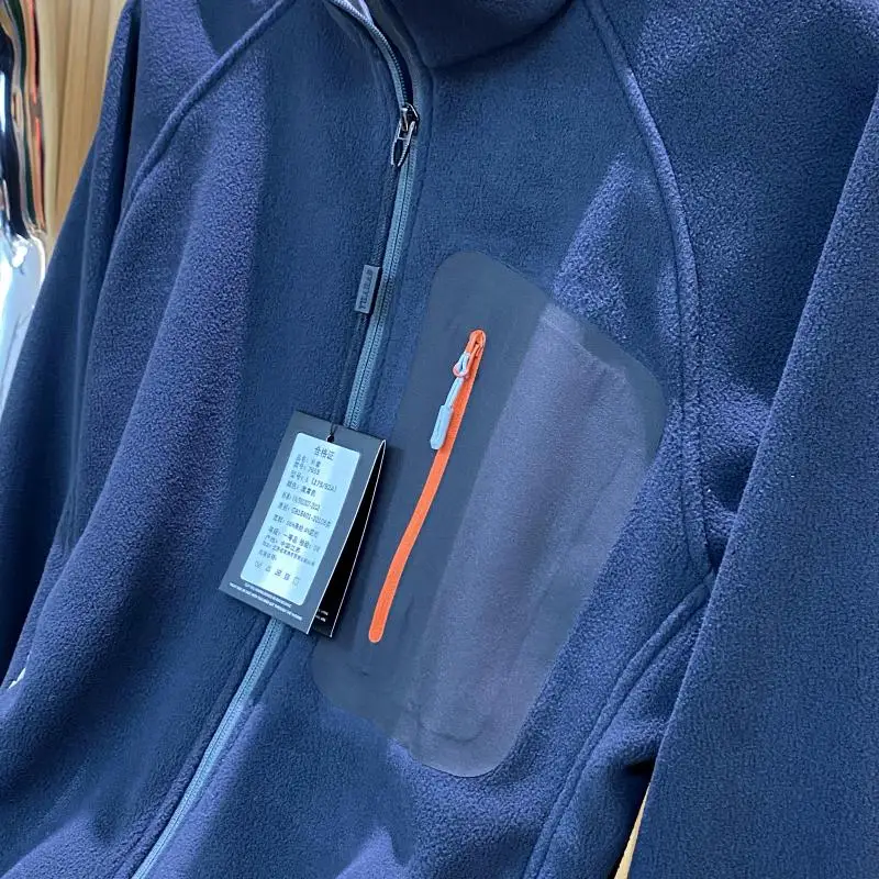 

Heavyweight New Men's Fce Lined Stand Collar Outdoor Sports Jaet Warm Cardigan Spring Autumn Winter Stand Fit Youth F...