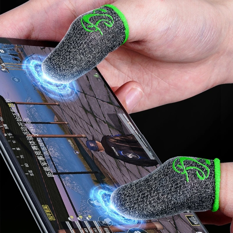 1 Pair Gamer Sleeve Sweatproof Dedales Gamer Finger Cover  Screen Fingertips Sleeve For Mobile Games Game Accessory K1KF