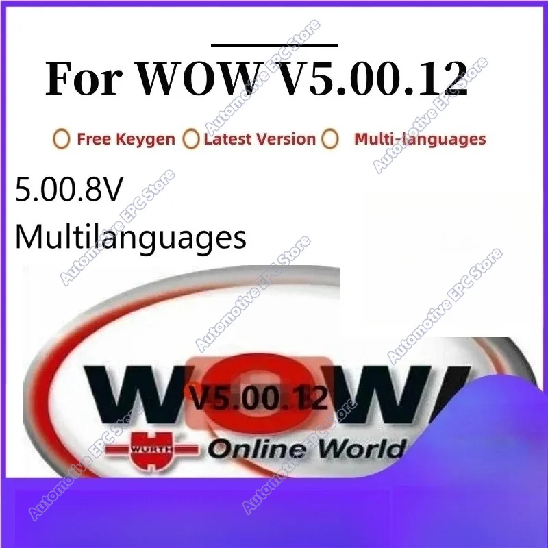 2026 Hot Sale Repair Software W OW V5.00.12 & 5.00.8 R2 Multilingual Diagnostic Tool for TCS Cars- Auto Scanner Keygen Software