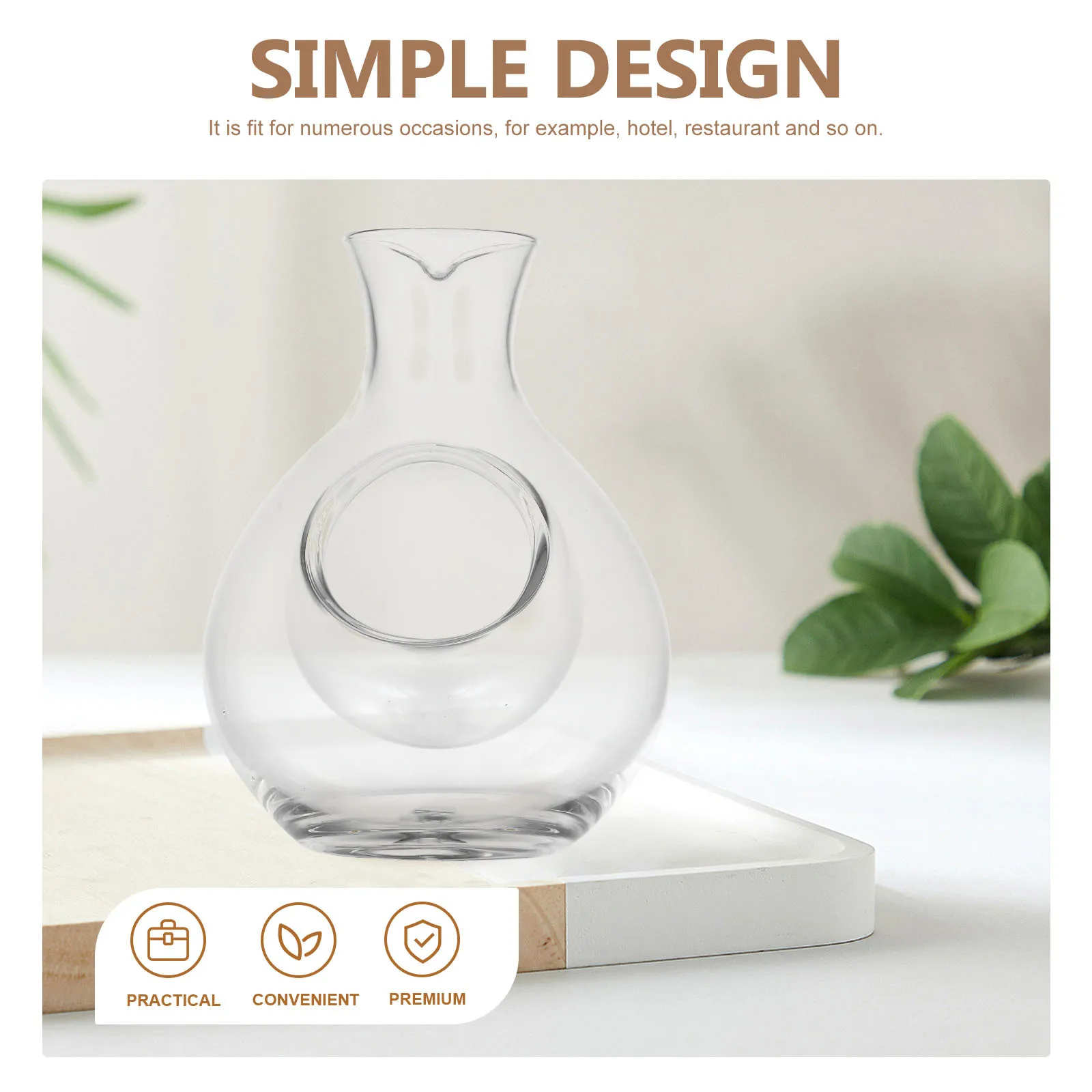 

Glass Liquor Decanter Ice Wine Bottle Thick Bottom Elegant Practical for Bar Home Restaurant Wine Dispenser